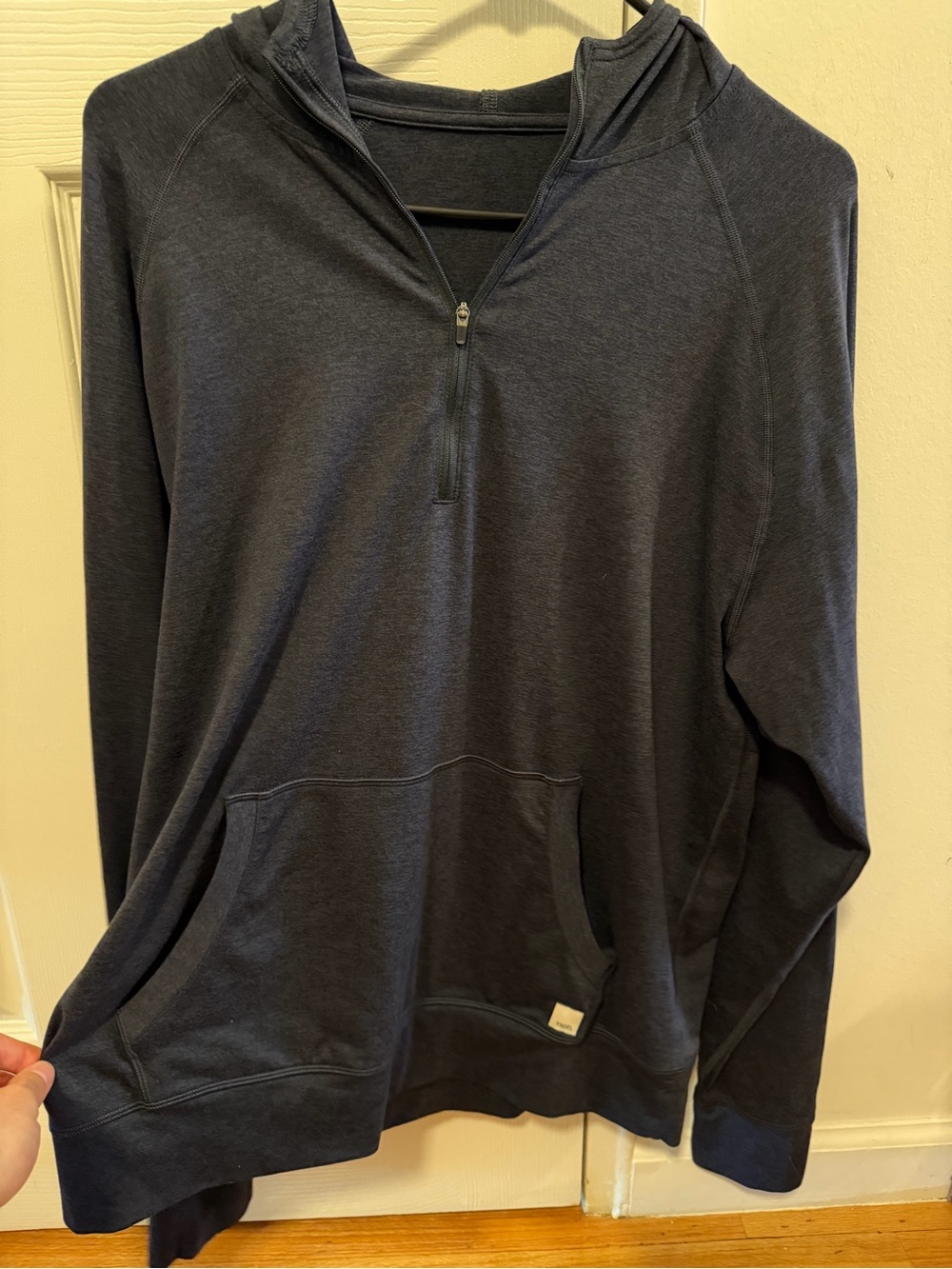 Vuori Men’s Ponto Performance Half Zip Hoodie - Midnight Heather Size Large - Picture 4 of 5